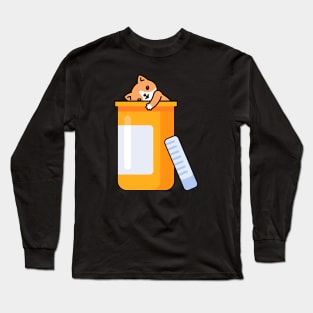 Cute Cat Antidepressant Pill Bottle Mental Health Matters Long Sleeve T-Shirt